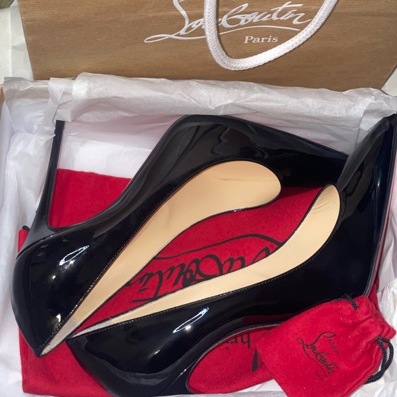 Christian Louboutin Kate 100 black size 38.5 - Picture 3 of 6